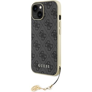 Guess GUHCP15SGF4GGR iPhone 15 / 14 / 13 6.1" szary/grey hardcase 4G Charms Collection