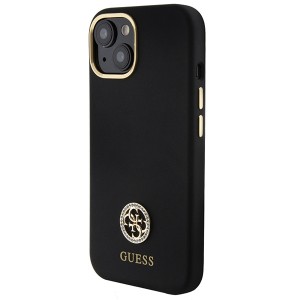 Guess GUHCP15SM4DGPK iPhone 15 / 14 / 136.1" czarny/black hardcase Silicone Logo Strass 4G