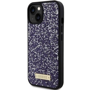 Guess GUHCP15SPFGSBSP iPhone 15 / 14 / 13 6.1" fioletowy/purple hardcase Rhinestone Metal Logo