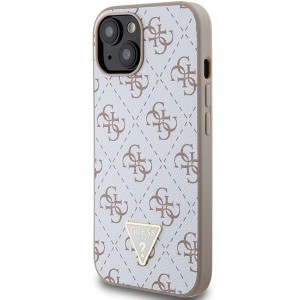 Guess GUHCP15SPG4GPH iPhone 15 / 14 / 136.1" biały/white hardcase 4G Triangle Metal Logo