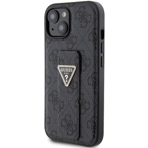 Guess GUHCP15SPGS4TDK iPhone 15 / 14 / 13 6.1" czarny/black hardcase Grip Stand 4G Triangle Strass