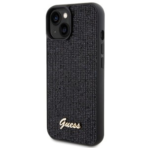 Guess GUHCP15SPMSDGSK iPhone 15 / 14 / 13 6.1" czarny/black hardcase Disco Metal Script