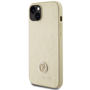 Guess GUHCP15SPS4DGPD iPhone 15 / 14 / 13 6.1" złoty/gold hardcase Leather 4G Metal Logo Strass