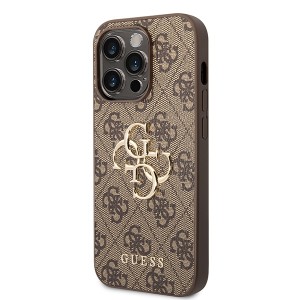 Guess GUHCP15X4GMGBR iPhone 15 Pro Max6.7" brązowy/brown hardcase 4G Big Metal Logo