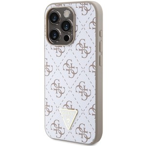 Guess GUHCP15XPG4GPH iPhone 15 Pro Max6.7" biały/white hardcase 4G Triangle Metal Logo