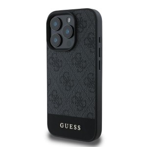 Guess GUHCP16LG4GLGR iPhone 16 Pro 6.3" szary/grey hardcase 4G Bottom Stripe