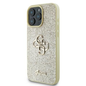 Guess GUHCP16LHG4SGD iPhone 16 Pro złoty/gold hardcase Fixed Glitter Big 4G