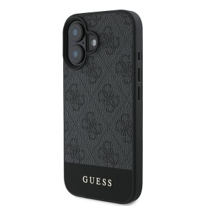 Guess GUHCP16MG4GLGR iPhone 16 Plus 6.7" szary/grey hardcase 4G Bottom Stripe