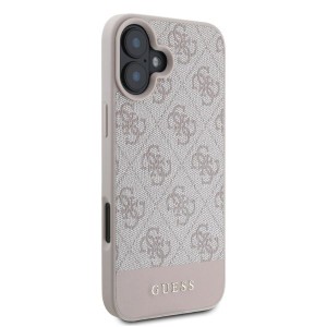 Guess GUHCP16SG4GLPI iPhone 16 6.1" różowy/pink hardcase 4G Bottom Stripe