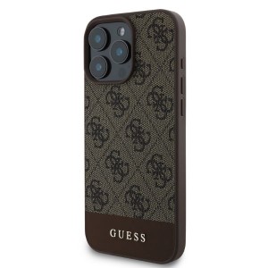Guess GUHCP16XG4GLBR iPhone 16 Pro Max6.9" brązowy/brown hardcase 4G Bottom Stripe