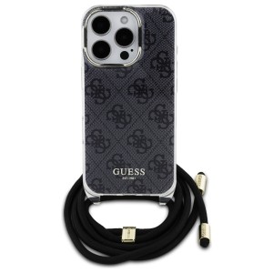 Guess GUHCP16XHC4SEK iPhone 16 Pro Max   6.9" czarny/black hardcase Crossbody Cord 4G Print