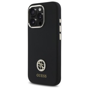 Guess GUHCP16XM4DGPK iPhone 16 Pro Max   6.9" czarny/black hardcase Silicone Logo Strass 4G