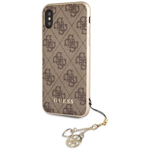 Guess GUHCPXGF4GBR iPhone X/Xs brown/brązowy hard case 4G Charms Collection