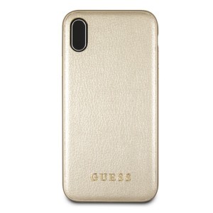 Guess GUHCPXIGLGO iPhone X/ Xs gold/złoty hard case Iridescent
