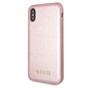 Guess GUHCPXIGLRG iPhone X/Xs rose gold/różowo-złoty hard case Iridescent