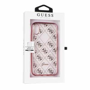 Guess GUHCPXTR4GRG iPhone X/Xsróżowo-złoty/rose gold 4G Transparent