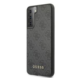 Guess GUHCS21SG4GFGR S21 G991szary/grey hard case 4G Metal Gold Logo