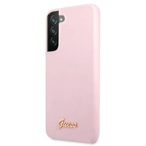 Guess GUHCS22MLSLMGLA S22+ S906lawenda/lavender hardcase Silicone Script Metal Logo