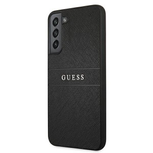 Guess GUHCS22MPSASBBK S22+ S906czarny/black Saffiano Stripe