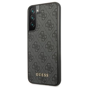 Guess GUHCS22SG4GFGR S22 S901szary/grey hard case 4G Metal Gold Logo