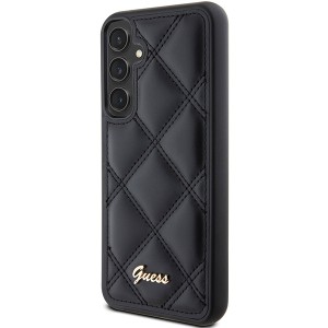 Guess GUHCS23FEPSQSQSK S23 FE S711czarny/black hardcase Quilted Metal Logo