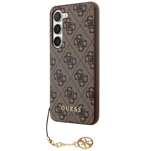 Guess GUHCS23MGF4GBR S23+ S916brązowy/brown hardcase 4G Charms Collection