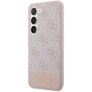 Guess GUHCS23SG4GLPI S23 S911różowy/pink hard case 4G Stripe Collection