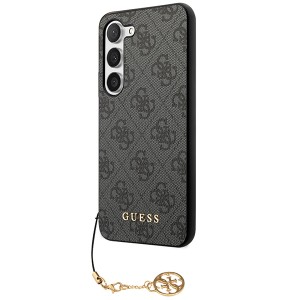 Guess GUHCS23SGF4GGR S23 S911 szary/grey hardcase 4G Charms Collection