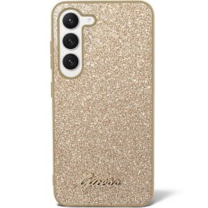 Guess GUHCS23SHGGSHD S23 S911złoty/gold hard case Glitter Script