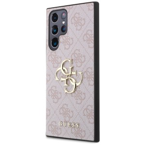 Guess GUHCS24L4GMGPI S24 Ultra S928różowy/pink hardcase 4G Big Metal Logo