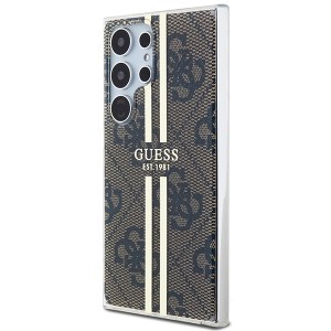 Guess GUHCS24LH4PSEGW S24 Ultra S928brązowy/brown hardcase IML 4G Gold Stripe