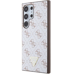Guess GUHCS24LPG4GPH S24 Ultra S928 biały/white hardcase 4G Triangle