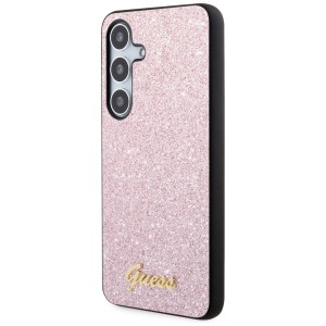 Guess GUHCS24SHGGSHP S24 S921różowy/pink hardcase Glitter Script