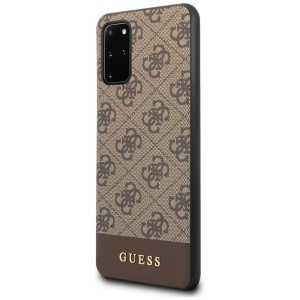 Guess GUHCS67G4GLBR S20+ G985brązowy/brown hard case 4G Stripe Collection