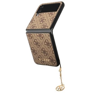 Guess GUHCZF4GF4GBR F721 Z Flip 4brązowy/brown hard case 4G Charms Collection