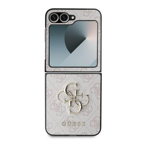 Guess GUHCZF64GMGPI Z Flip6 F741 / Z     Flip7 FE różowy/pink Leather 4G Metal Logo