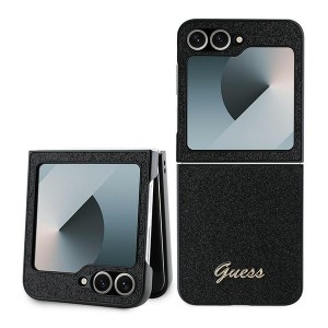 Guess GUHCZF6HGGSHK Z Flip6 F741 / Z     Flip7 FE czarny/black 4G Glitter Script