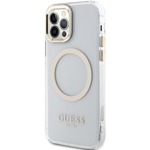 Guess GUHMP12MHTRMD iPhone 12/12 Pro 6.1" złoty/gold hardcase Metal Outline Magsafe