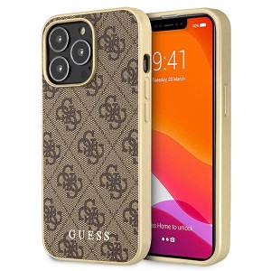 Guess GUHMP13XG4GB iPhone 13 Pro Max6,7" brązowy/brown hard case 4G Collection Magsafe