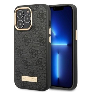 Guess GUHMP13XU4GPRK iPhone 13 Pro Max6,7" czarny/black hard case 4G Logo Plate MagSafe