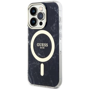 Guess GUHMP14LPCUMAK iPhone 14 Pro 6.1"czarny/black hardcase Marble MagSafe