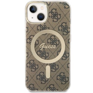 Guess GUHMP14MH4STW iPhone 14 Plus/ 15 Plus 6.7" brązowy/brown hardcase 4G MagSafe