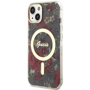 Guess GUHMP14MHCFWSA iPhone 14 Plus/ 15 Plus 6.7" zielony/khaki hardcase Flower MagSafe