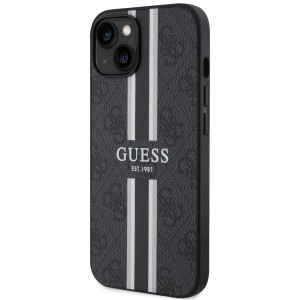 Guess GUHMP14MP4RPSK iPhone 14 Plus / 15 Plus 6.7" czarny/black hardcase 4G Printed Stripes MagSafe