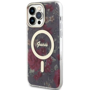 Guess GUHMP14XHCFWSA iPhone 14 Pro Max6.7" zielony/khaki hardcase Flower MagSafe