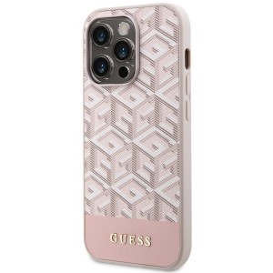 Guess GUHMP14XHGCFSEP iPhone 14 Pro Max 6,7" różowy/pink hard case GCube Stripes MagSafe