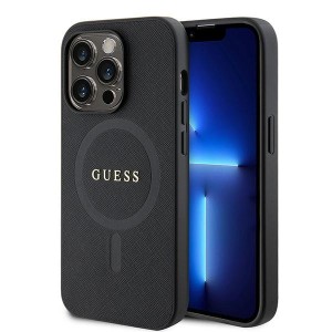 Guess GUHMP15LPSAHMCK iPhone 15 Pro 6.1"czarny/black hardcase Saffiano MagSafe