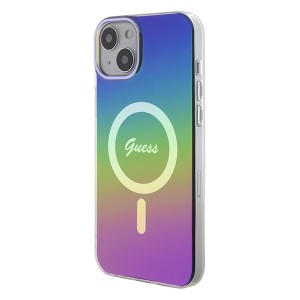 Guess GUHMP15MHITSK iPhone 15 Plus / 14 Plus 6.7" wielokolorowy/rainbow hardcase IML Iridescent MagSafe