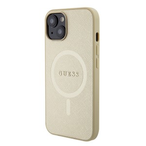 Guess GUHMP15MPSAHMCB iPhone 15 Plus / 14 Plus 6.7" złoty/gold hardcase Saffiano MagSafe