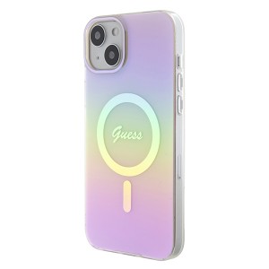Guess GUHMP15SHITSP iPhone 15 / 14 / 13 6.1" różowy/pink hardcase IML Iridescent MagSafe